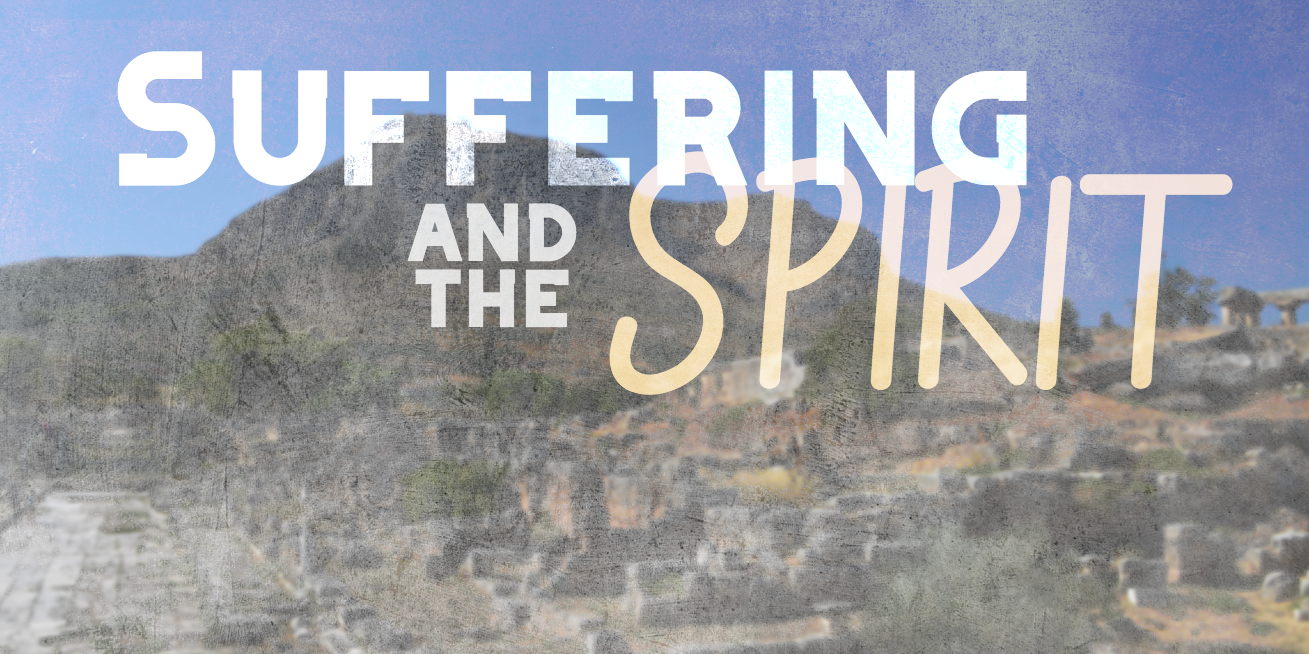 thumbnail graphic for sermon series "suffering and the spirit"